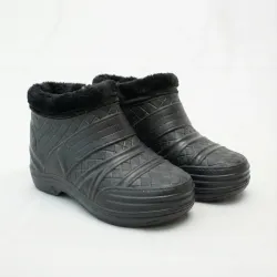 Галоши женские зимние из пены ЭВА на меху. Черные короткие дутики утепленные. Размеры 37-41 40