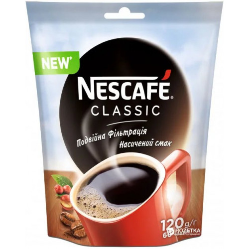 Кава розчинна Nescafe Classic \ Нескафе Класік 120 г