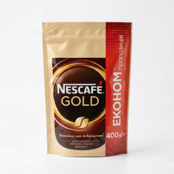 Кава розчинна Nescafé Gold 400 г | Економ пропозиція, Велика м'яка упаковка, Арабіка