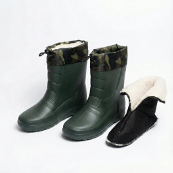 Чоботи короткі чоловічі зимові піна ЕВА. Напівчоботи утеплені з камуфляжним манжетом. Розміри 41-45