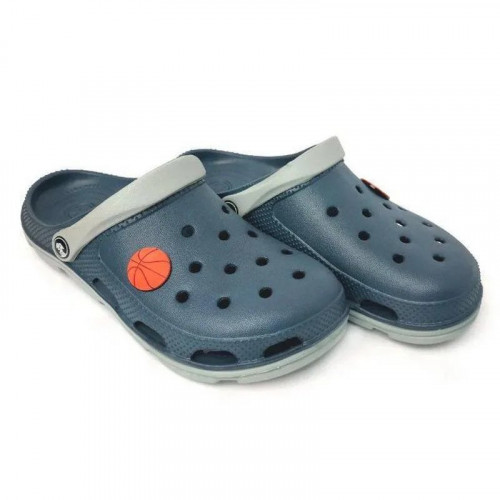 Крокси сабо чоловічі гумові шльопанці закриті синьо-сірі (арт. 4738)