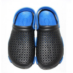 Силиконовые мужские шлепанцы с перфорацией черного цвета, мужские пляжные шлепанцы с ремешком Силиконовые мужс