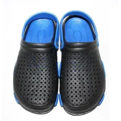 Силиконовые мужские шлепанцы с перфорацией черного цвета, мужские пляжные шлепанцы с ремешком Силиконовые мужс