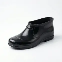 Калоші садові чоловічі чорні гумові (ПВХ), Непромокаюче робоче взуття для дачі та городу (розміри 41-46)