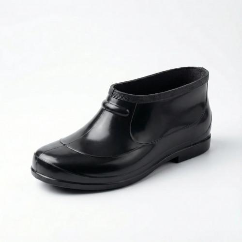 Калоші садові чоловічі чорні гумові (ПВХ), Непромокаюче робоче взуття для дачі та городу (розміри 41-46)