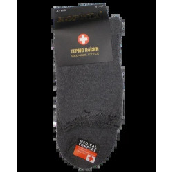 Мужские носки термо без резинки с махрой Корона A1109 41-47 серые