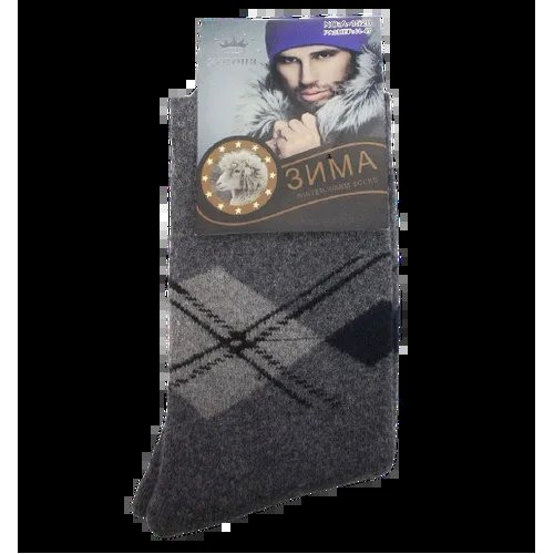 Мужские носки ангора с махрой Корона 1520 41-47 темно-серые