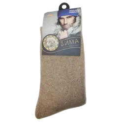 Чоловічі шкарпетки ангора з махрою Корона 1520-1 41-47 бежеві