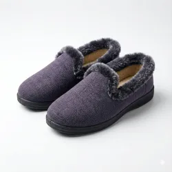Чуні капці домашні текстильні з хутряною облямівкою. Короткі теплі бурки. Розміри 38-41