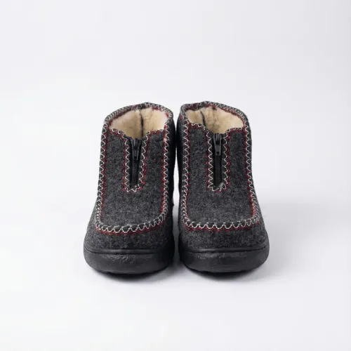 Чуні бурки зимові повстяні на хутрі. Теплі домашні капці на блискавці. Розміри 36-41