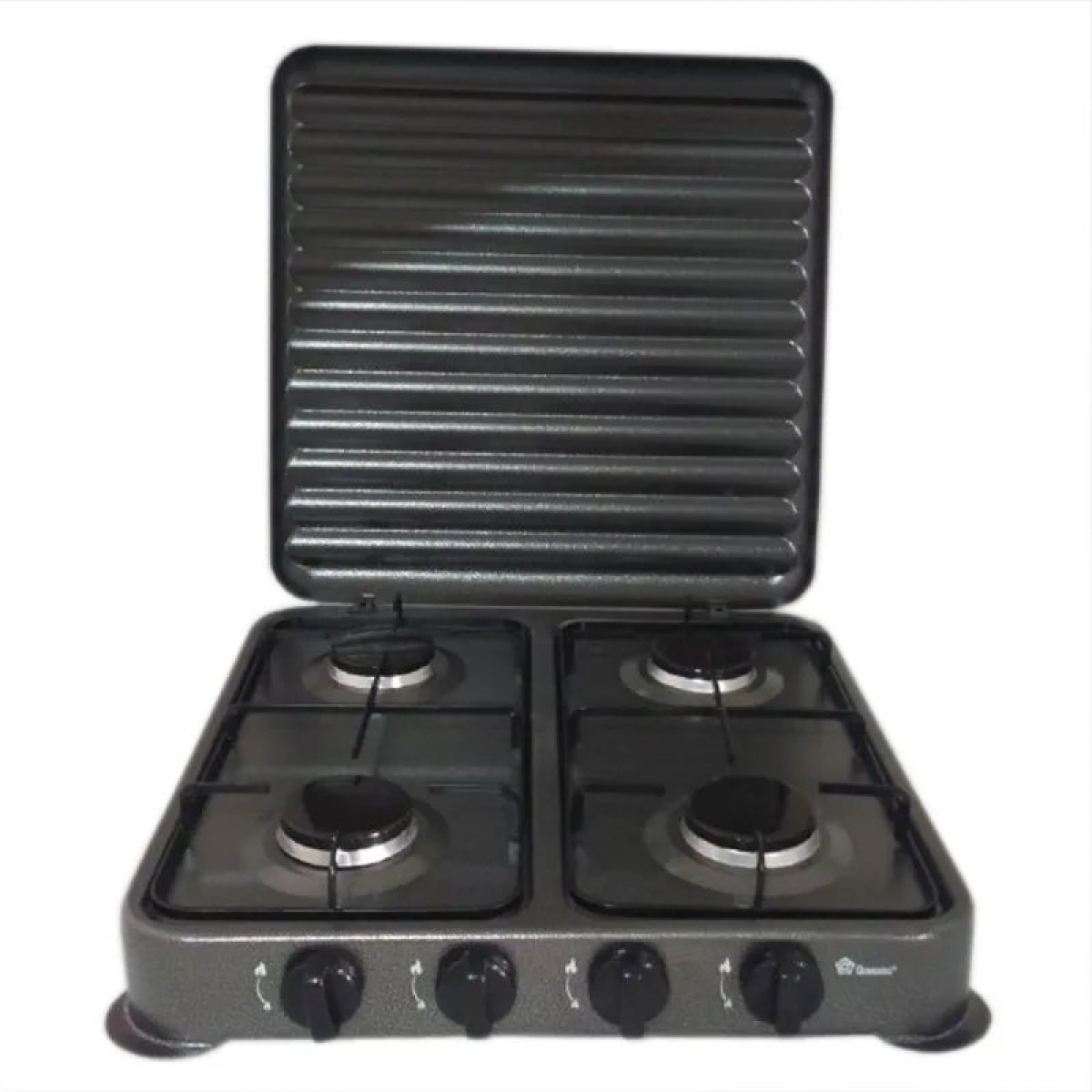 Плита таганок газовая настольная 4 конфорки Domotec MS 6604 Серая (арт. 5121)
