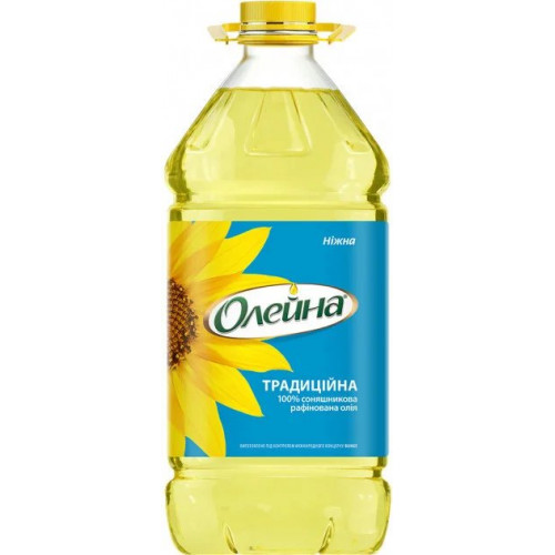 Масло подсолнечное Олейна Традиционная рафинированное 3 л (арт. 5238)