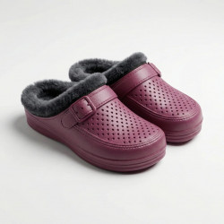 Бордовые зимние галоши-сабо на меху 37-41 — тепло и комфорт для ваших ног ❄️