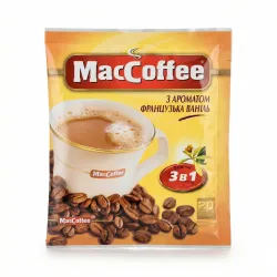 Кавовий напій MacCoffee 3в1 French Vanilla 20 стіків (упаковка) | Французька ваніль, Ароматний, М'який смак