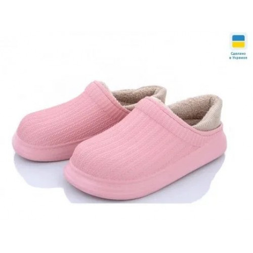 Калоші без задника сабо на хутрі жіночі Dago Style бузкові 38