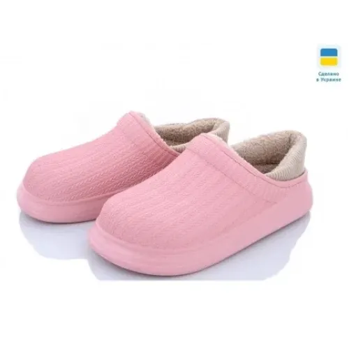 Калоші без задника сабо на хутрі жіночі Dago Style бузкові 38