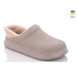 Калоші без задника сабо на хутрі жіночі Dago Style бежеві