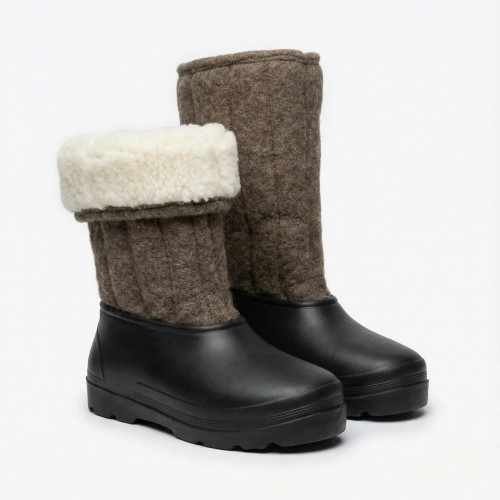 Бурки шиті з шинельного сукна (без калош), Теплі валянки-вкладки в гумові чоботи (розміри 38-45) (арт. 5462)