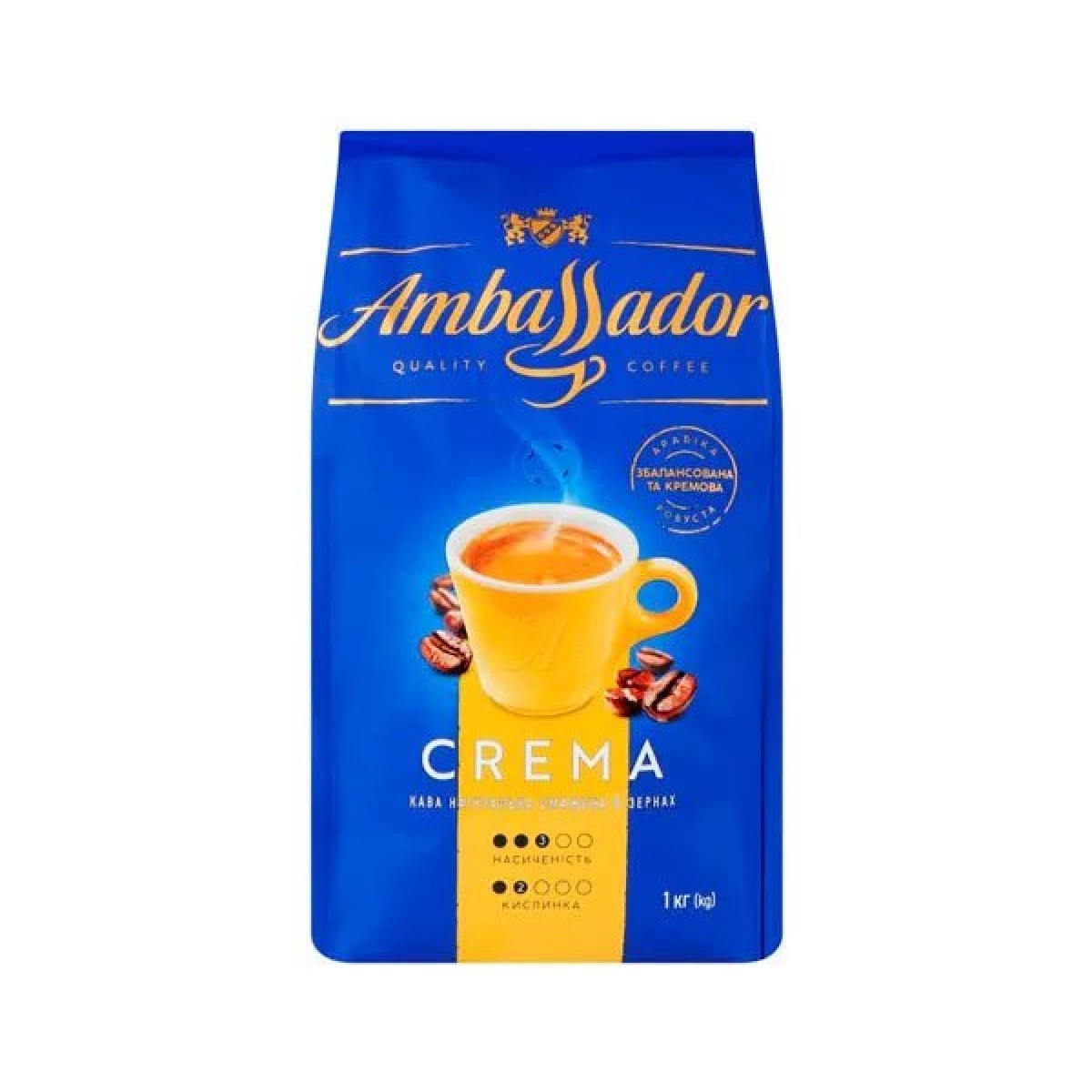 Кава Ambassador Crema у зернах 1 кг (арт. 4356)