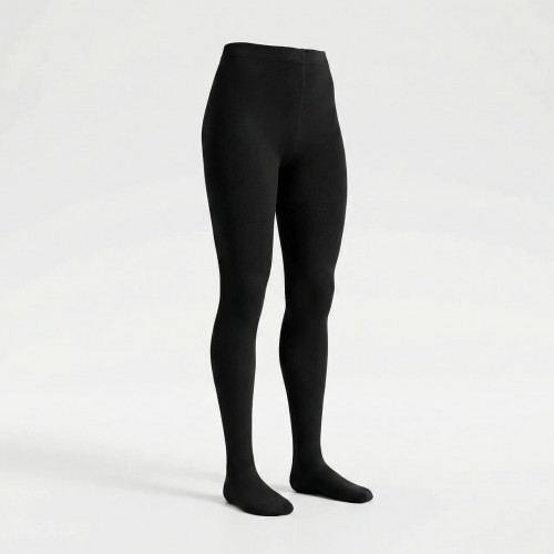 Колготки жіночі на хутрі чорні, теплі зимові термоколготи зі стопою, щільні