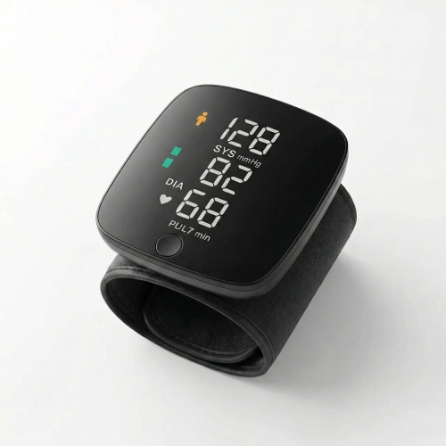 Автоматический тонометр на запястье аккумуляторный USB. Электронный измеритель давления с кейсом