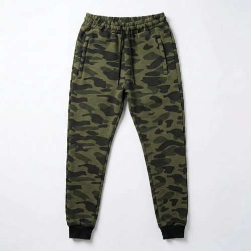 Спортивные штаны мужские камуфляж на флисе. Теплые джоггеры зимние Турция (хлопок)