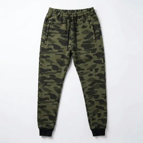 Спортивні штани чоловічі камуфляж на флісі. Теплі джогери зимові Туреччина (бавовна)