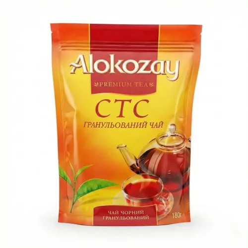 Чай чорний гранульований Alokozay CTC 180 г. Міцний листовий чай (Преміум)