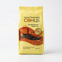 Чай Маянський у новому дизайні Трипільське сонце цейлонський 250 грамів у м'якому пакованні