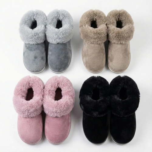 Жіночі домашні капці-чуні (чобітки) з хутряною опушкою, утеплені (36-41)