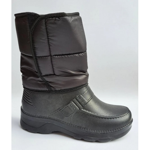 Сапоги мужские зимние черные дутики пена ЭВА. Теплые сноубутсы на липучке 41-45 (арт. 6294)