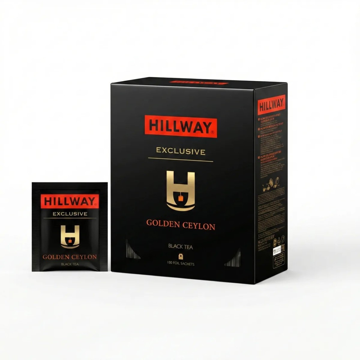 Чай чорний Hillway Exclusive Golden Ceylon 100 пакетиків | Цейлонський, Преміум, У фольгованих саше (арт. 5293)