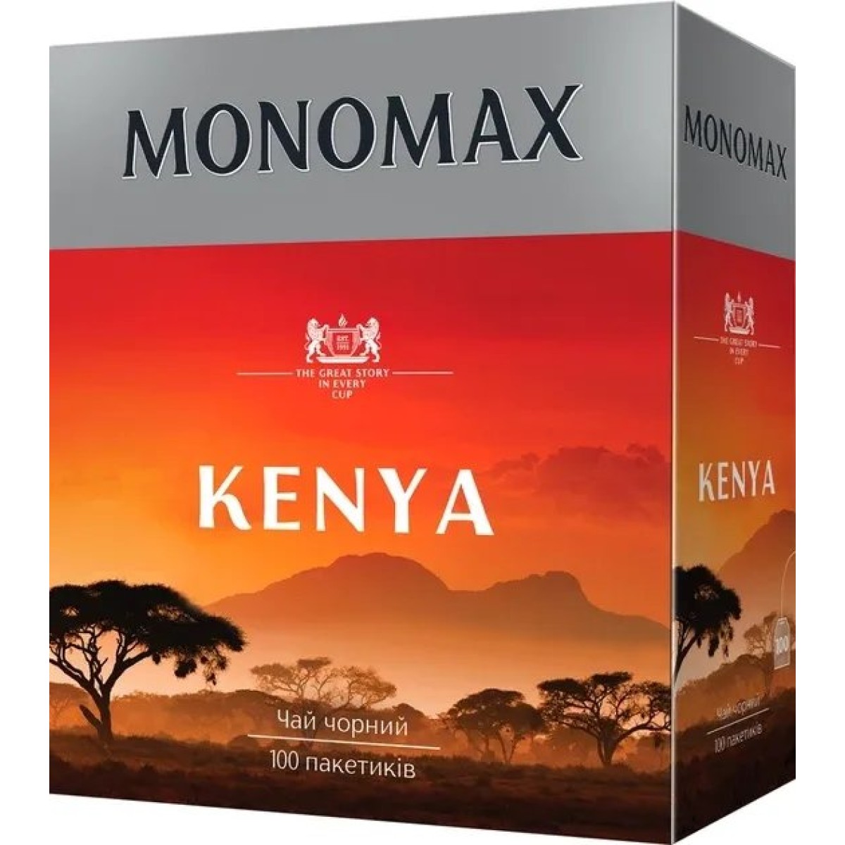 Чай чорний пакетований Мономах Kenya 100 х 2 г (арт. 6332)