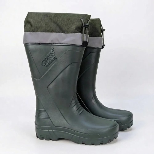 Чоботи чоловічі пінка (EVA) з манжетом | Хакі, GPNS, Розміри 42-45, Для рибалки та дачі (арт. 6341)