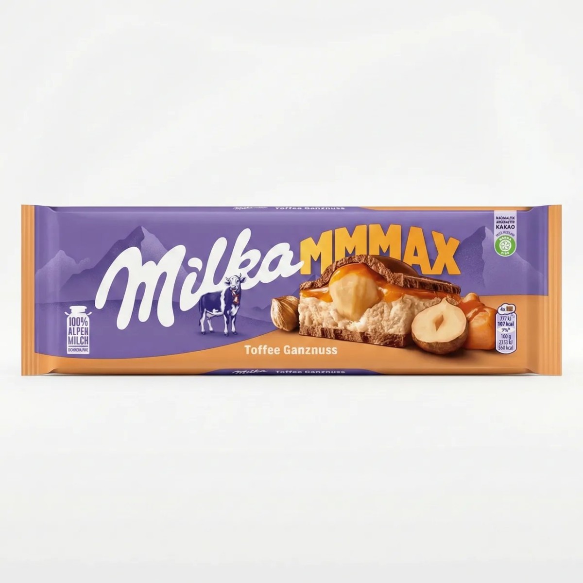 Шоколад Milka Toffee Ganznuss 300 г. Молочний з цілим фундуком та рідкою карамеллю (Мілька Тоффі) (арт. 6414)