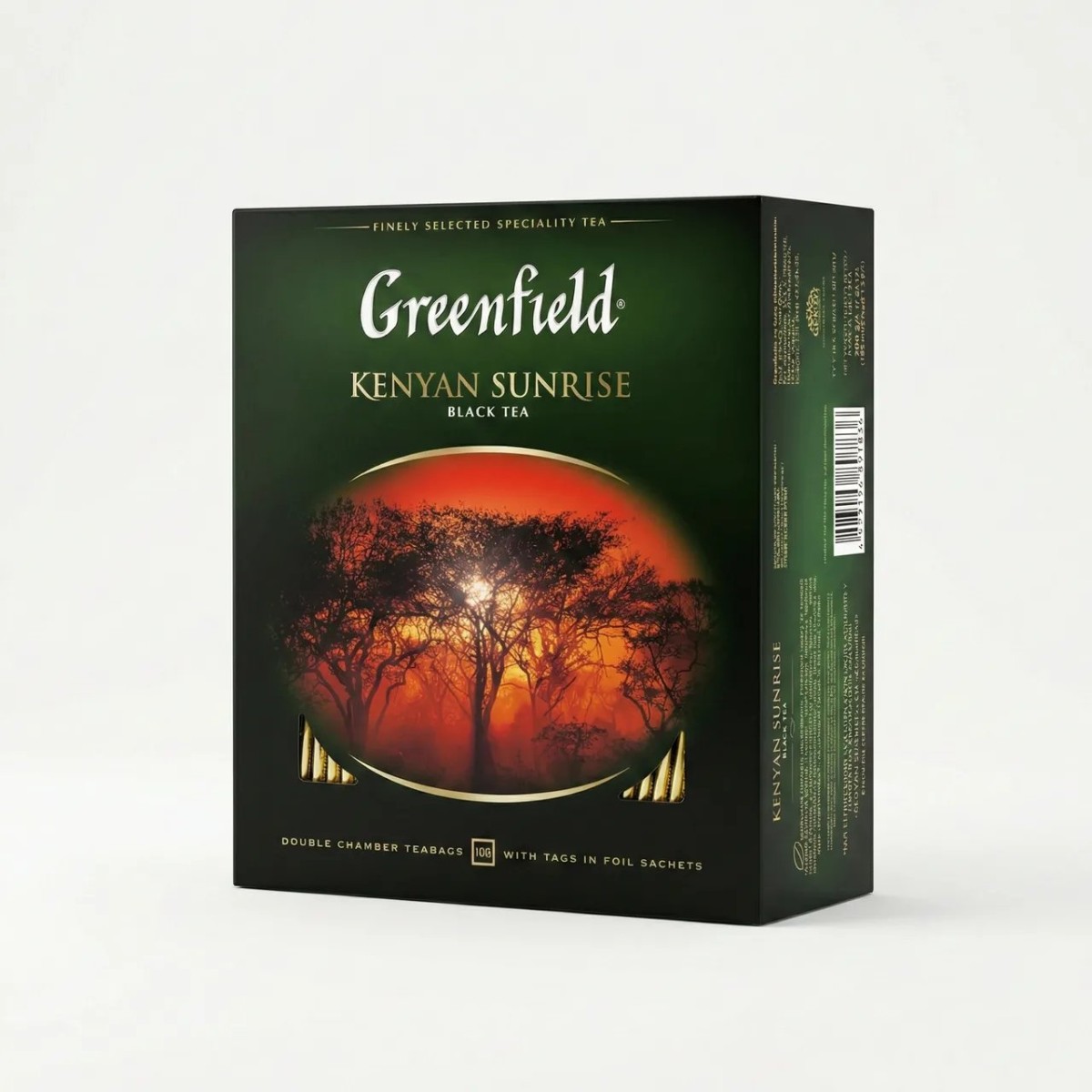 Чай чорний Greenfield Kenyan Sunrise 100 пакетиків | Кенійський, Міцний, В саше, Оригінал (арт. 6425)