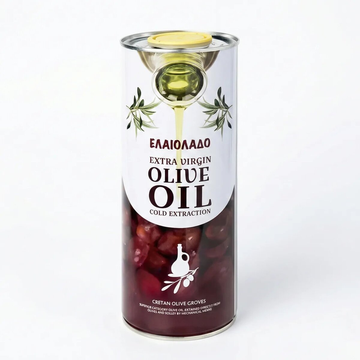Оливковое масло Греция Extra Virgin 1 л (Cretan Olive Groves), холодный отжим, масло с Крита (жестяная банка) (арт. 6430)
