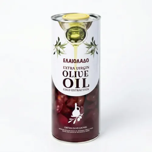 Оливкова олія Греція Extra Virgin 1 л (Cretan Olive Groves), холодний віджим, олія з Криту (жерстяна банка)