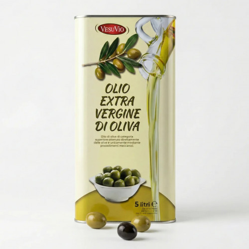 Масло оливковое 5 литров Vesuvio (Италия), Extra Virgin в железной канистре, выгодная цена