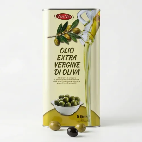 Оливкова олія 5 літрів Vesuvio (Італія), Extra Virgin в залізній каністрі, вигідна ціна