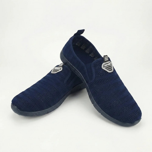 Мужские летние мокасины сетка слипоны текстильные Синие Gipanis (р. 41-45) (арт. 6487)