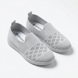 Жіночі мокасини-сліпони Gipanis білі (сітка) | Легкі, Літні, Розміри 37-41