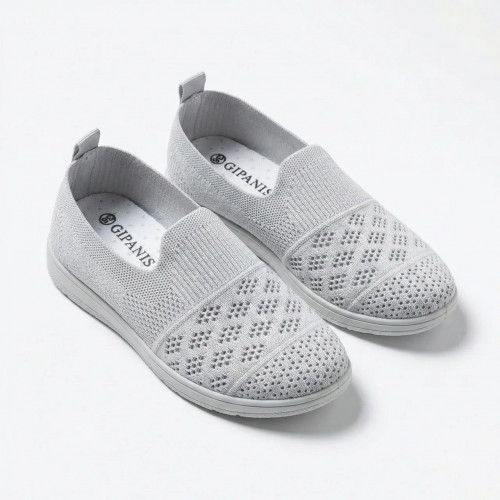 Жіночі мокасини-сліпони Gipanis білі (сітка) | Легкі, Літні, Розміри 37-41 (арт. 6508)