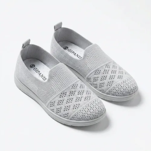 Жіночі мокасини-сліпони Gipanis білі (сітка) | Легкі, Літні, Розміри 37-41