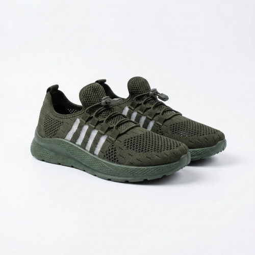 Мужские летние кроссовки сетка Хаки на затяжке легкие (р. 41-45) (арт. 6518)