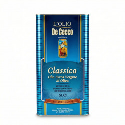 Оливкова олія De Cecco Classico Extra Virgin 5 л (Італія), універсальна олія для всіх страв, жерстяна банка