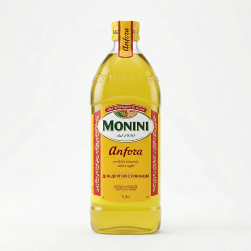 Масло для жарки Monini Anfora 1л, оливковое рафинированное (Италия), без запаха и горечи