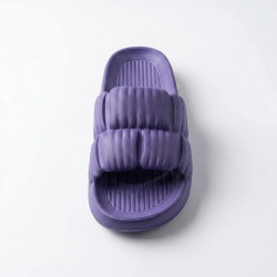 Шльопанці жіночі фіолетові піна ЕВА. Дуті шльопки на платформі (Cloud) 37-41