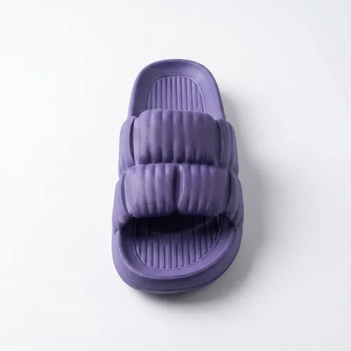 Шльопанці жіночі фіолетові піна ЕВА. Дуті шльопки на платформі (Cloud) 37-41