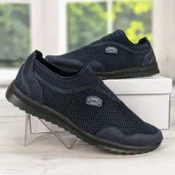 Кросівки мокасини чоловічі сині сітка Dago Style